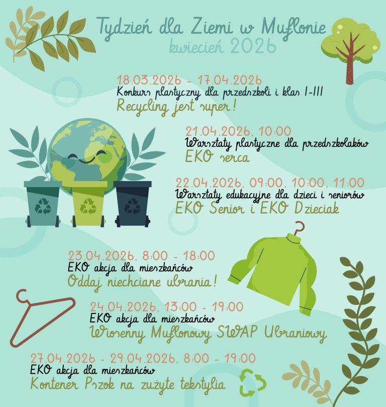 „TYDZIEŃ DLA ZIEMI” w JCK Muflon! | 21.04. – 27.04.2026