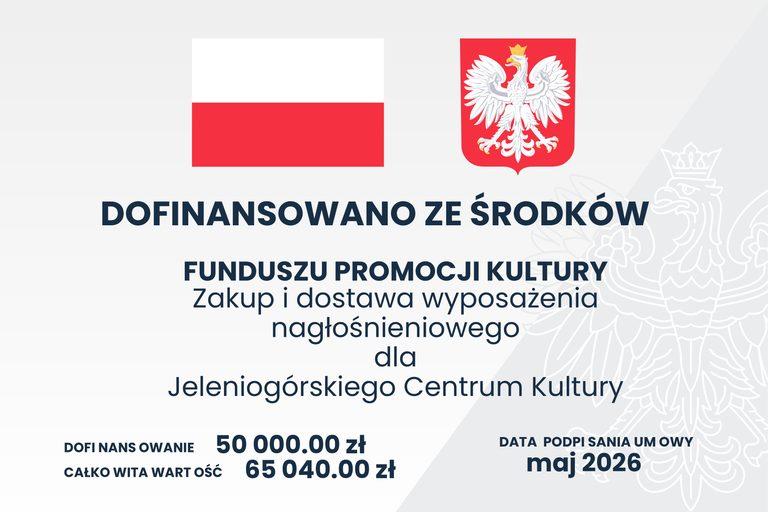 Zakup i dostawa wyposażenia nagłośnieniowego dla Jeleniogórskiego Centrum Kultury
